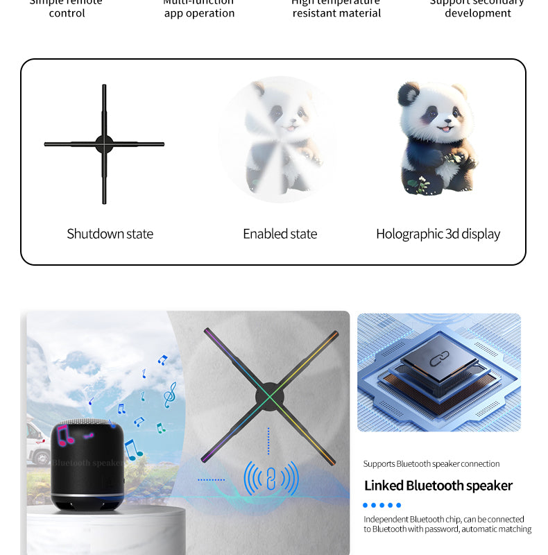 65cm 3D Fan Hologram Projector Wifi Control Remote Commercial Advertising Display Hologram Projector Transmit Picture Video