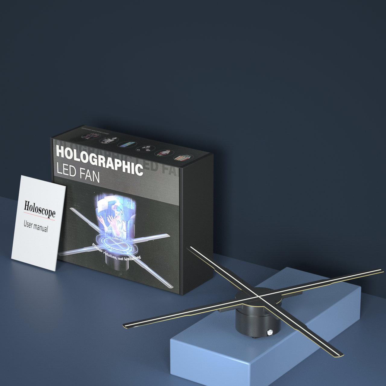 50cm 3D Hologram Fan Projector Wifi Led Sign Holographic Lamp Display Advertising Logo Light Three-Dimensional Projectors