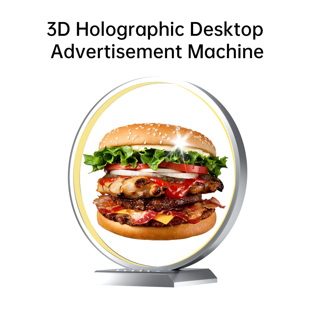 30cm 3D Hologram Fan Projector Desktop Model Fan Advertising Logo Light Support Sound With Transparent Cover Holographic Fan
