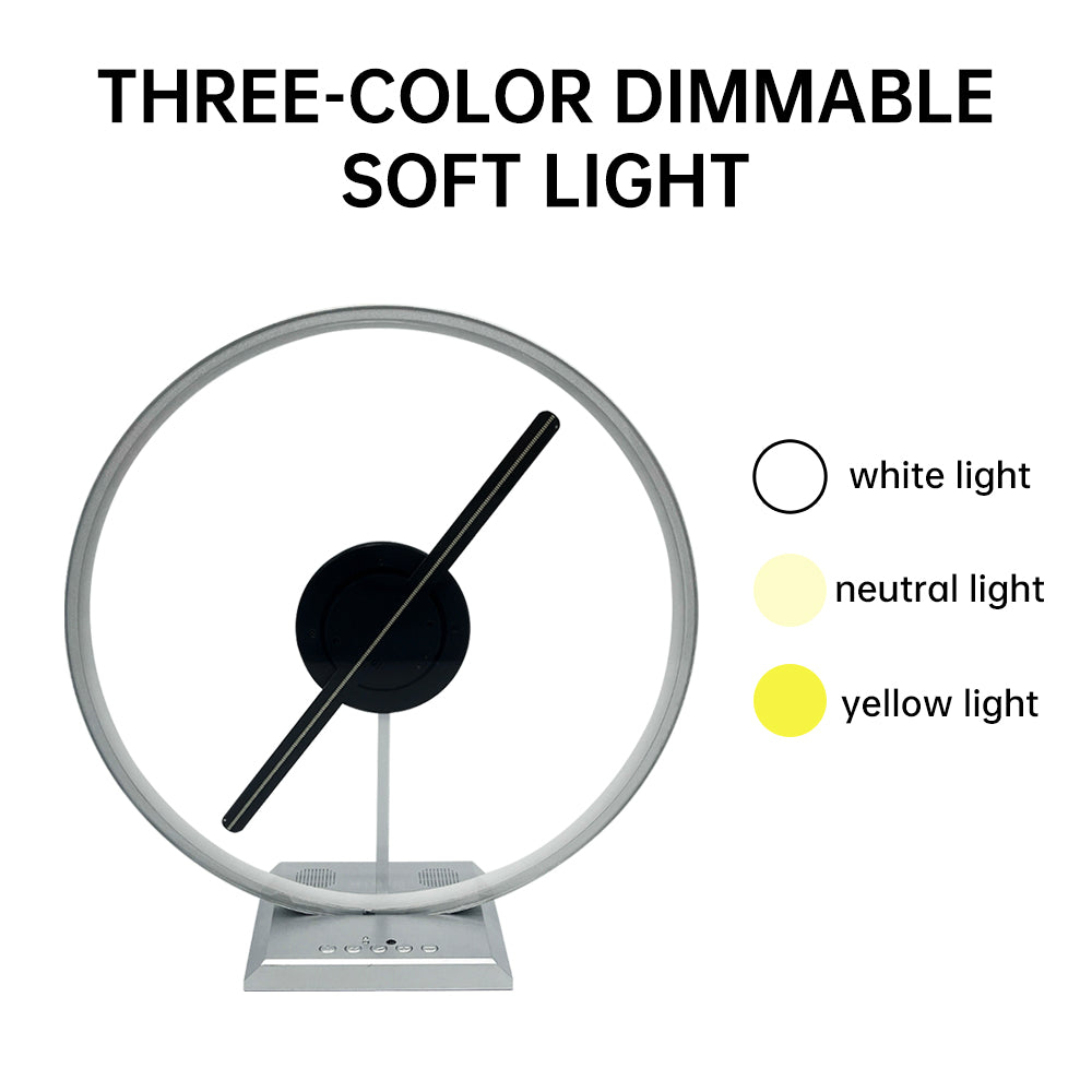 30cm 3D Hologram Fan Projector Desktop Model Fan Advertising Logo Light Support Sound With Transparent Cover Holographic Fan