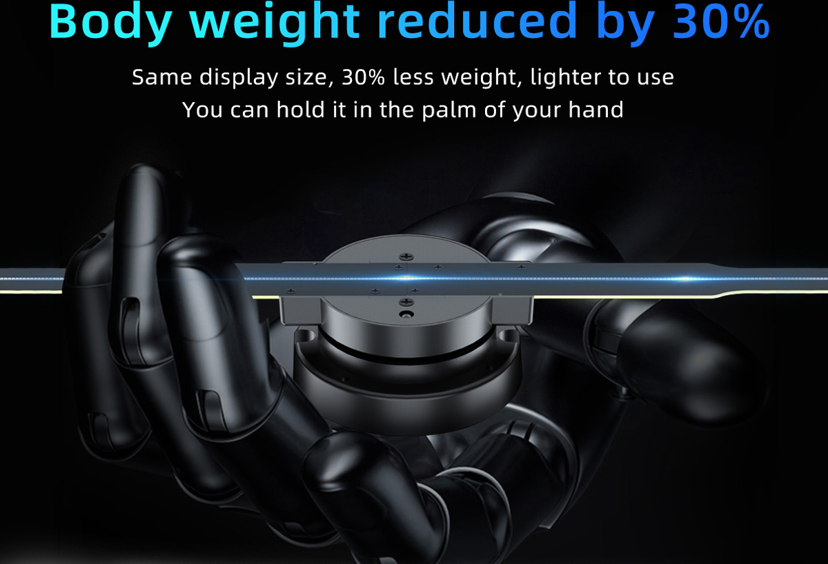 3d Holographic Fan Light 42cm Wifi LED Sign Advertising Machine Support Photo Video Holographic 3D Projector